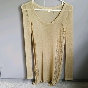 Gold Mesh long sleeve shirt